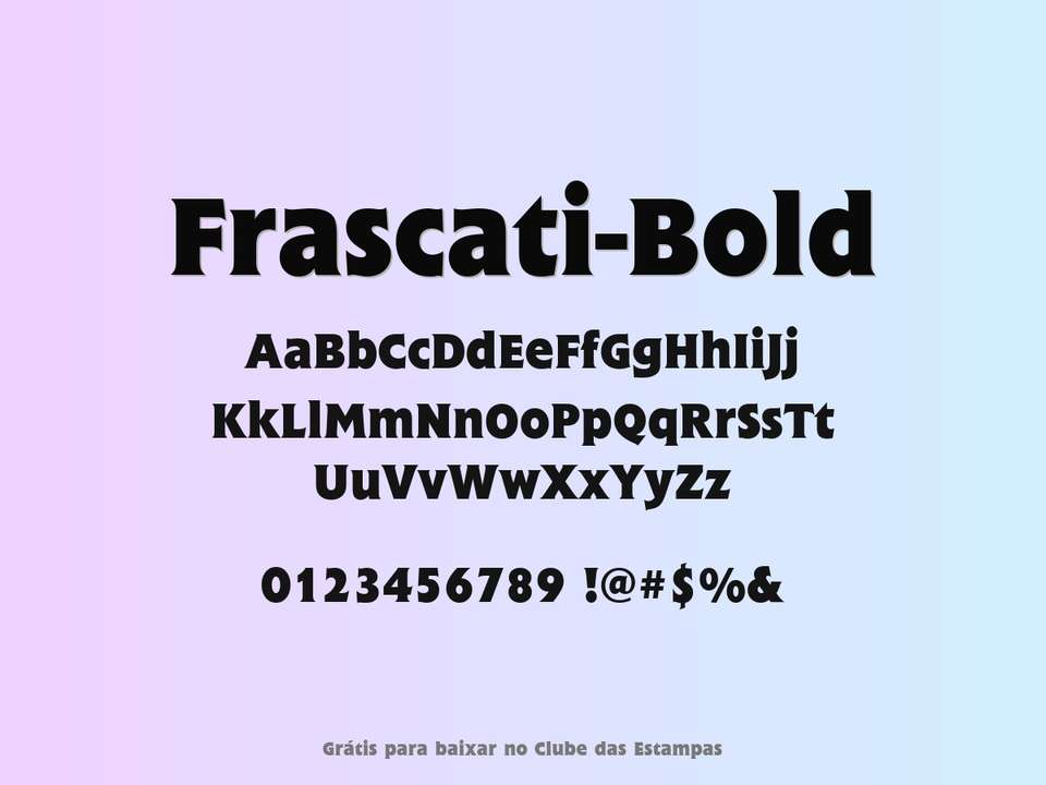 Fonte Frascati Bold Grátis Para Baixar
