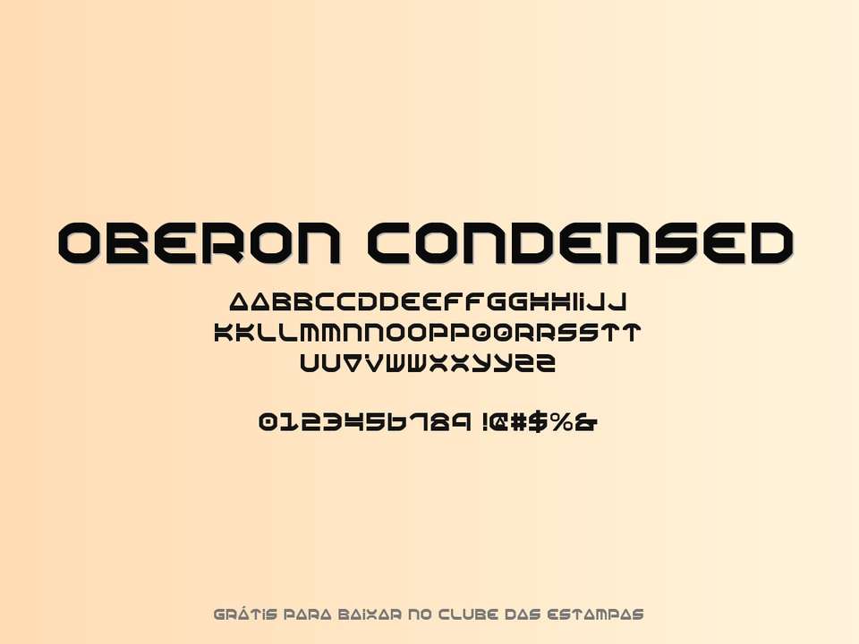 Fonte Oberon Condensed Grátis Para Baixar