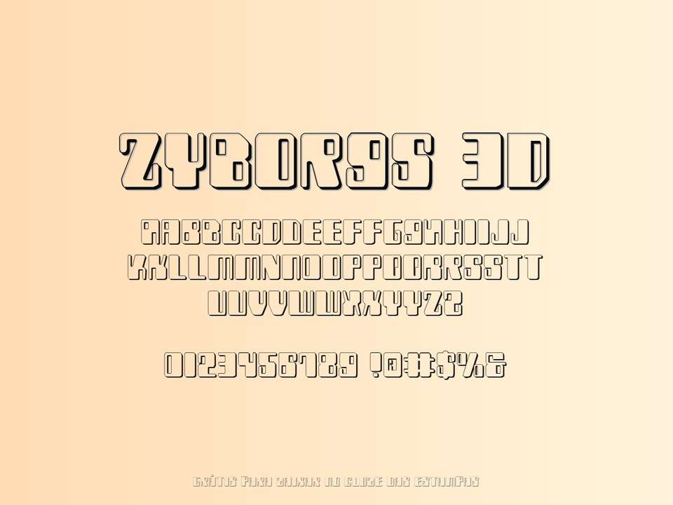 Fonte Zyborgs 3d Grátis Para Baixar