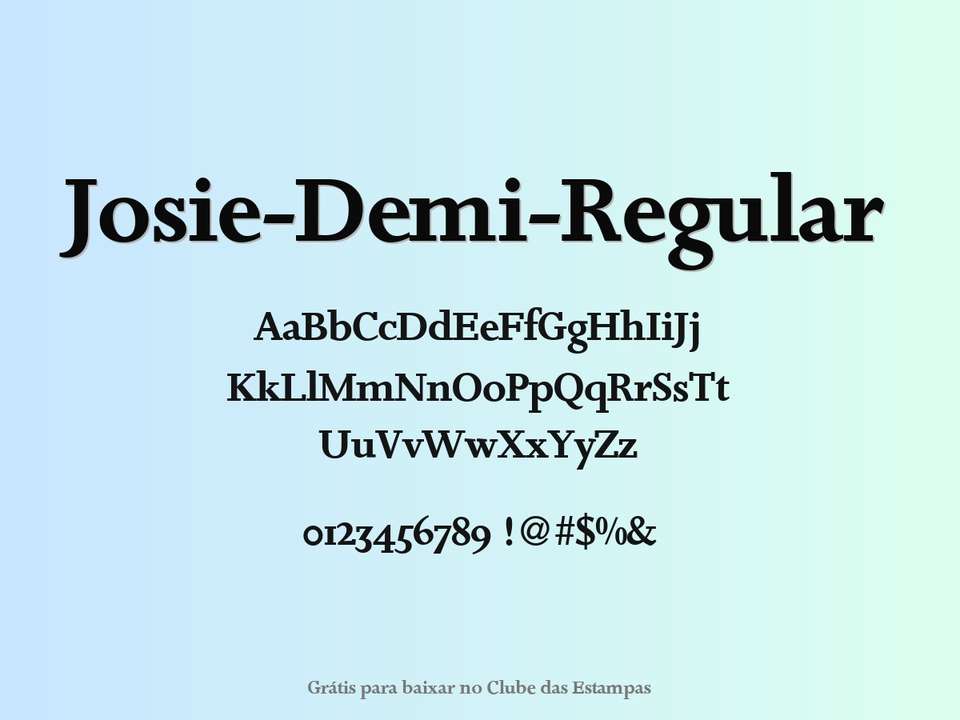 Fonte Josie Demi Regular Grátis Para Baixar