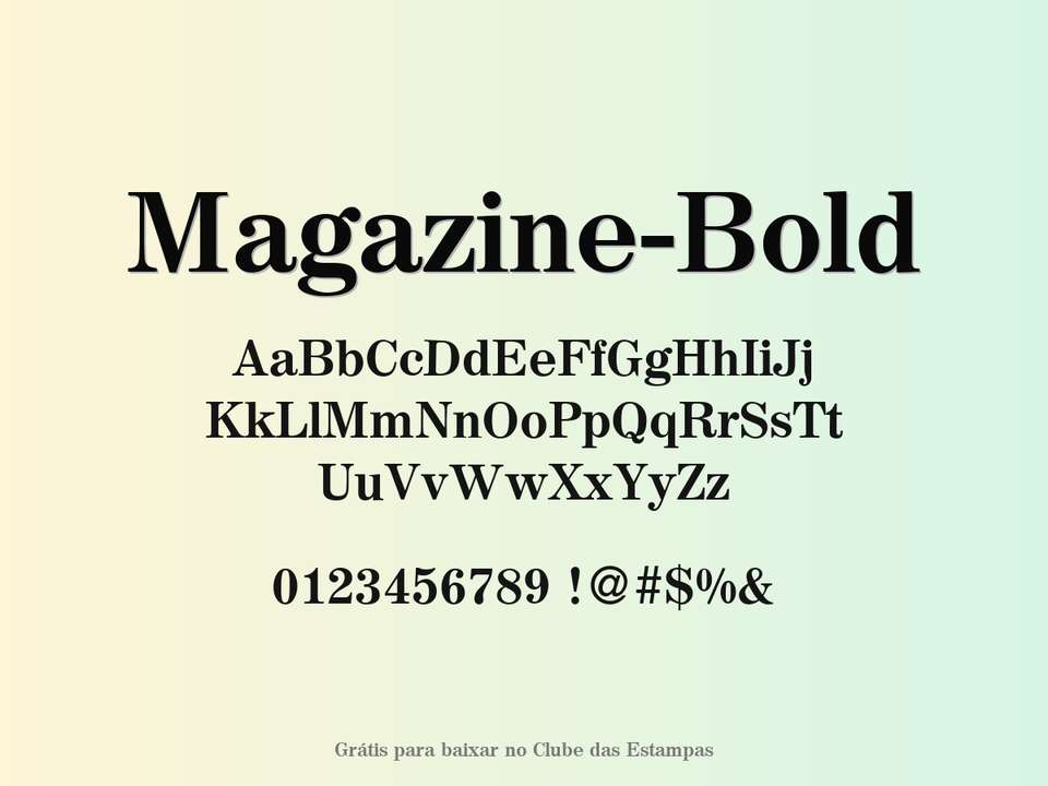 Fonte Magazine Bold Grátis Para Baixar