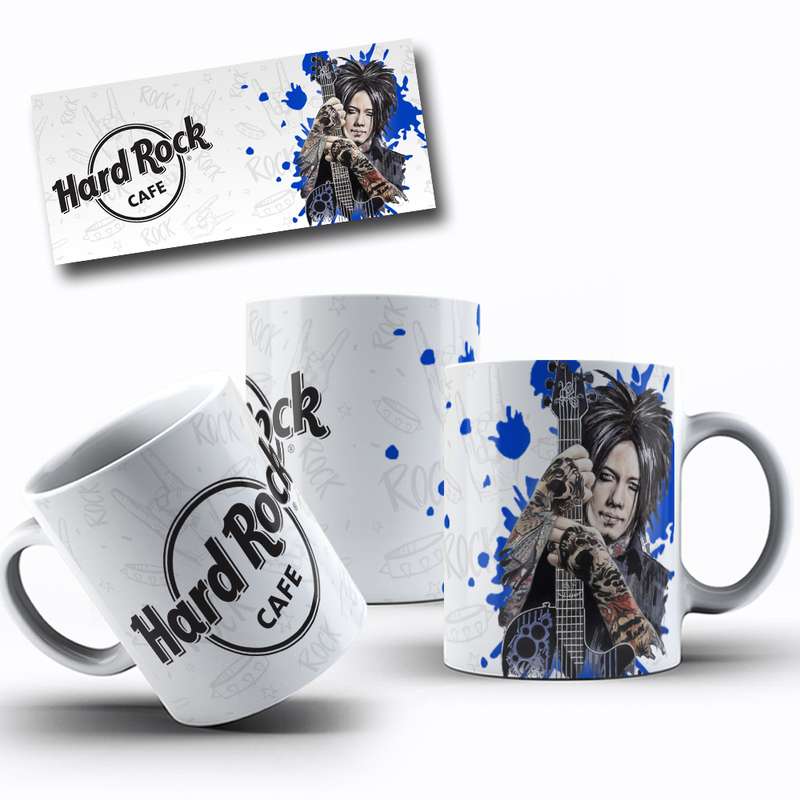 Arte Para Caneca Hard Rock Cafe Personagem Guitarra 23