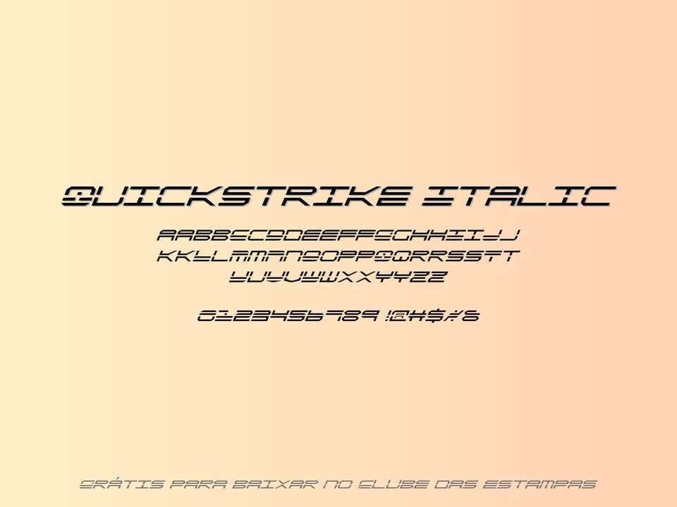Fonte Quickstrike Italic Grátis Para Baixar