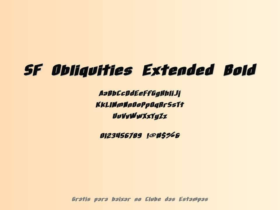 Fonte Sf Obliquities Extended Bold Grátis Para Baixar