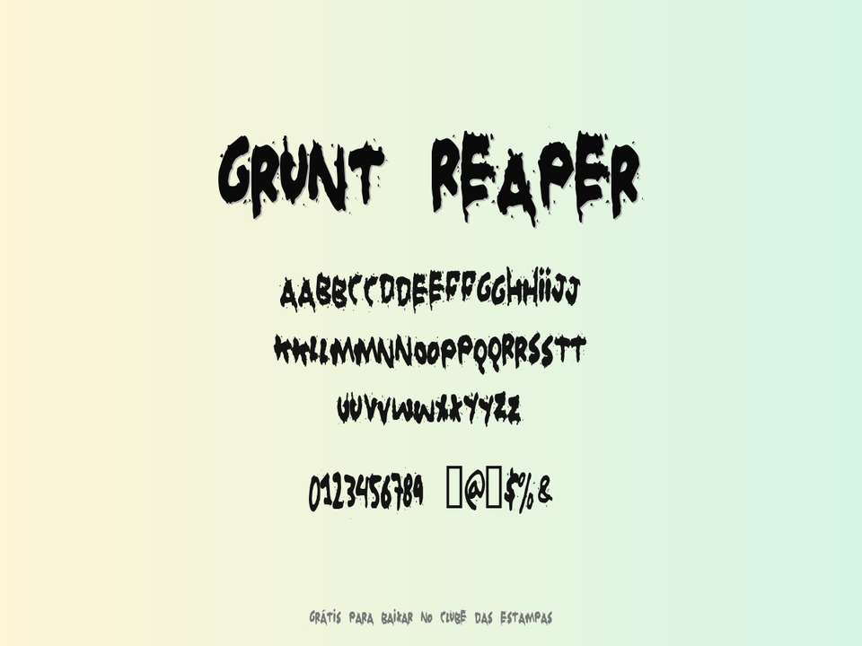 Fonte Grunt Reaper Grátis Para Baixar