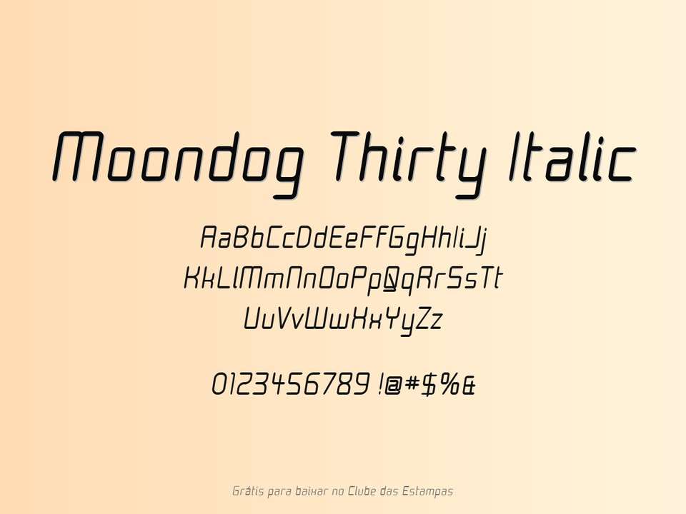 Fonte Moondog Thirty Italic Grátis Para Baixar