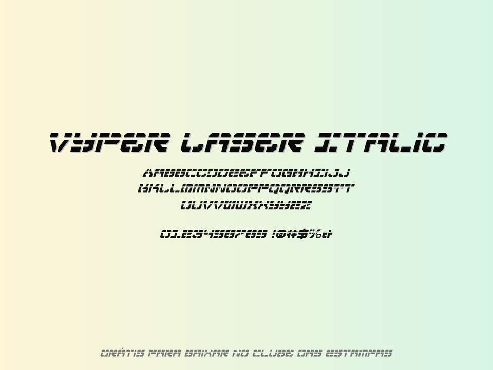 Fonte Vyper Laser Italic Grátis Para Baixar