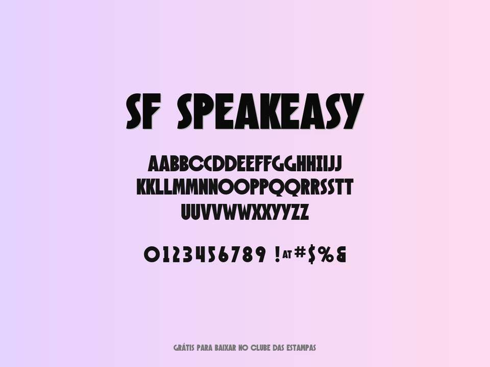 Fonte Sf Speakeasy Grátis Para Baixar