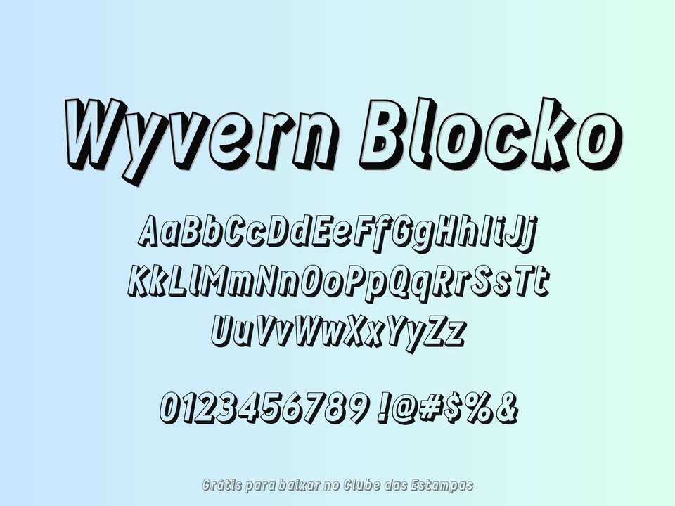 Fonte Wyvern Blocko Grátis Para Baixar