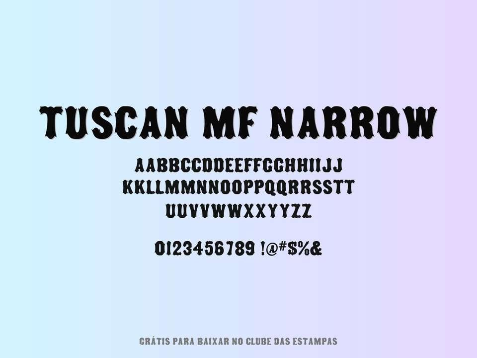 Fonte Tuscan Mf Narrow Grátis Para Baixar