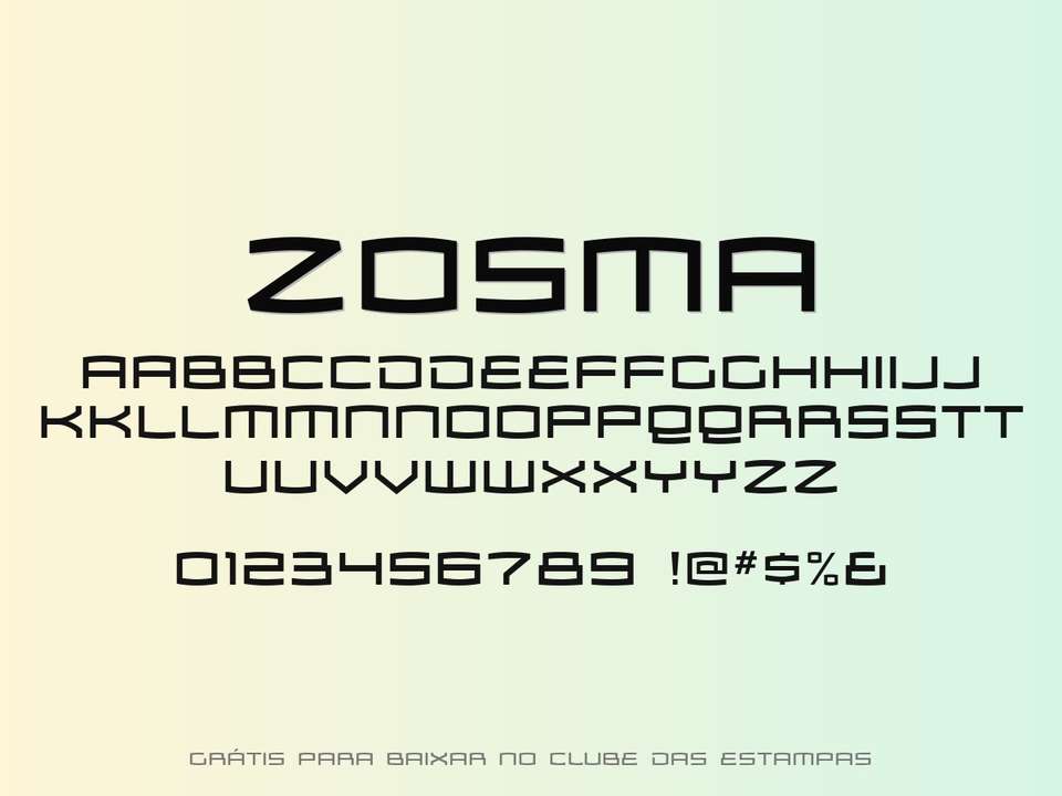 Fonte Zosma Grátis Para Baixar