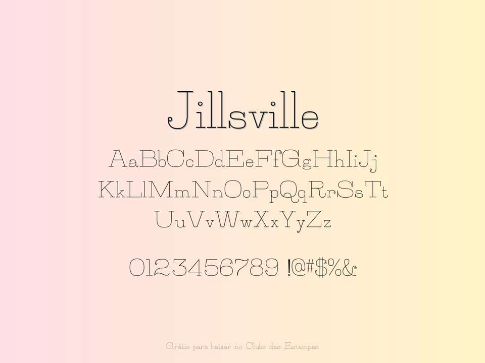 Fonte Jillsville Grátis Para Baixar