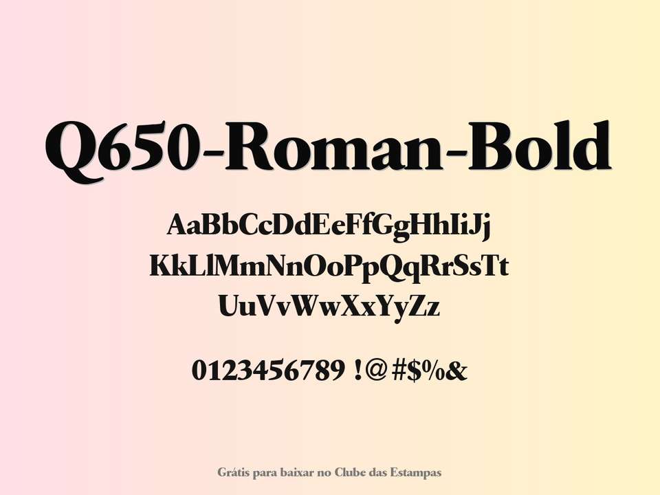 Fonte Q650 Roman Bold Grátis Para Baixar