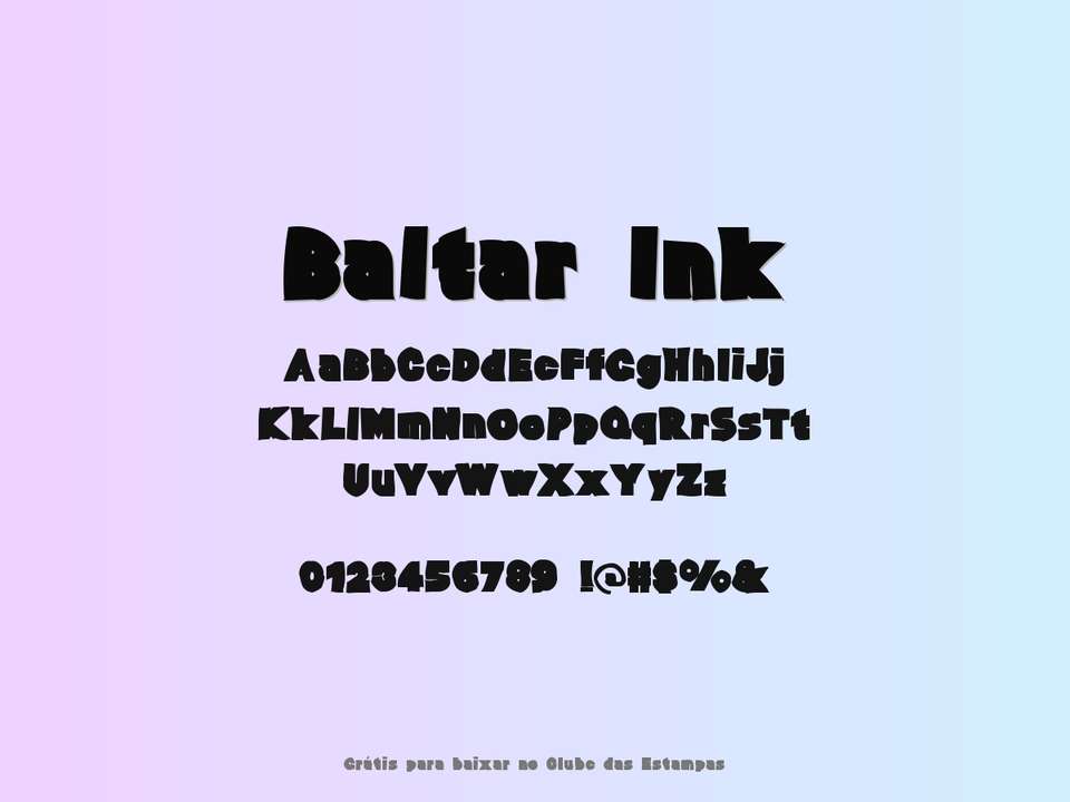 Fonte Baltar Ink Grátis Para Baixar