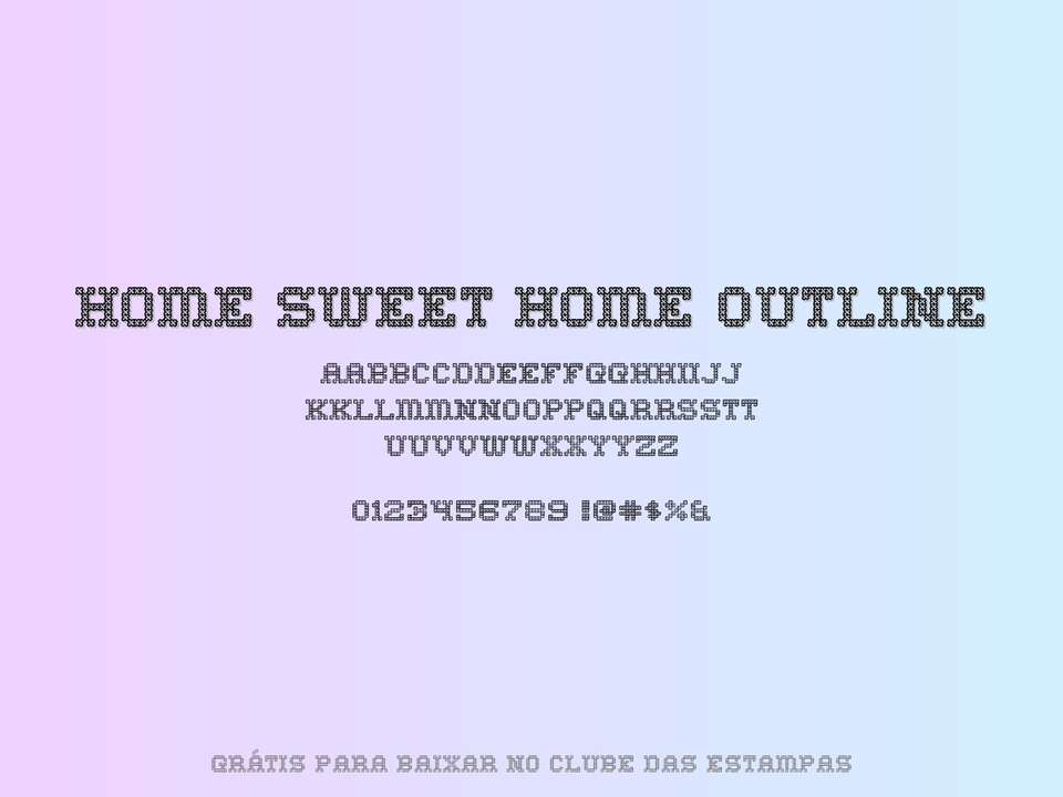 Fonte Home Sweet Home Outline Grátis Para Baixar