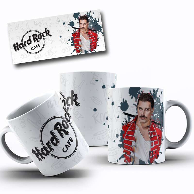 Arte Para Caneca Hard Rock Cafe Freddie Mercury 3