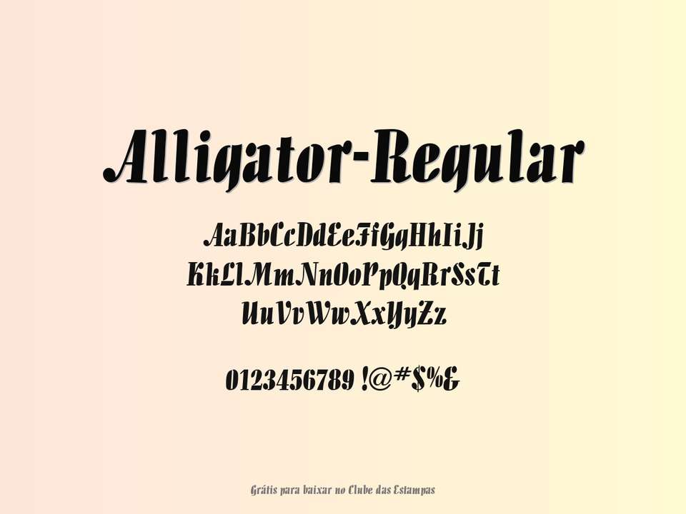 Fonte Alligator Regular Grátis Para Baixar