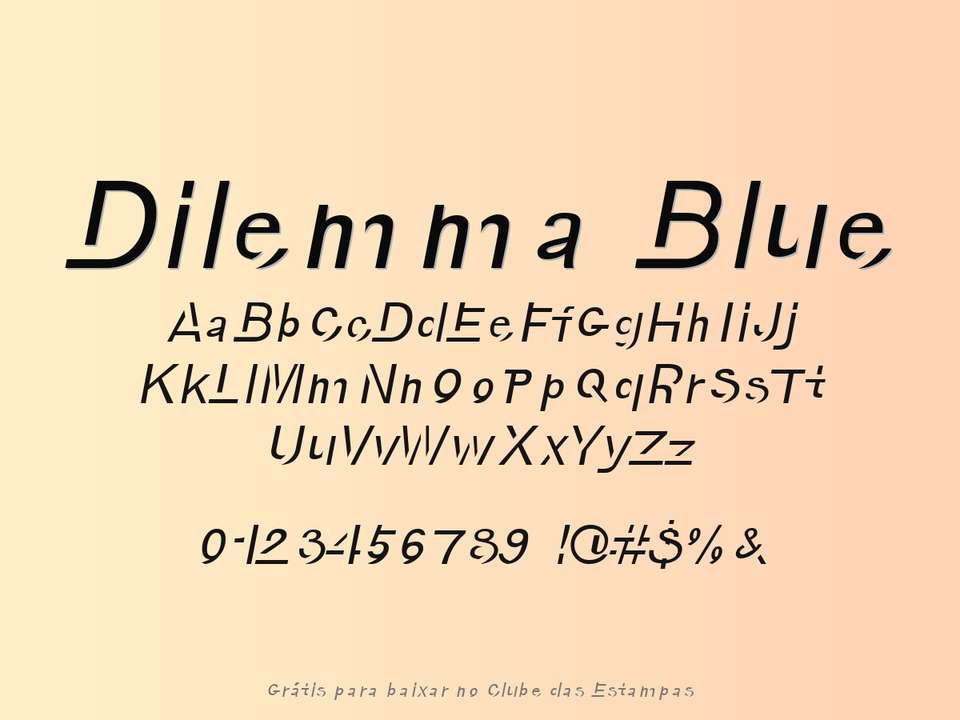 Fonte Dilemma Blue Grátis Para Baixar