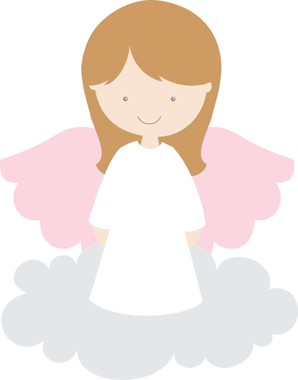 Anjo Estilizado Em Nuvem Anjos Png Grátis Para Baixar