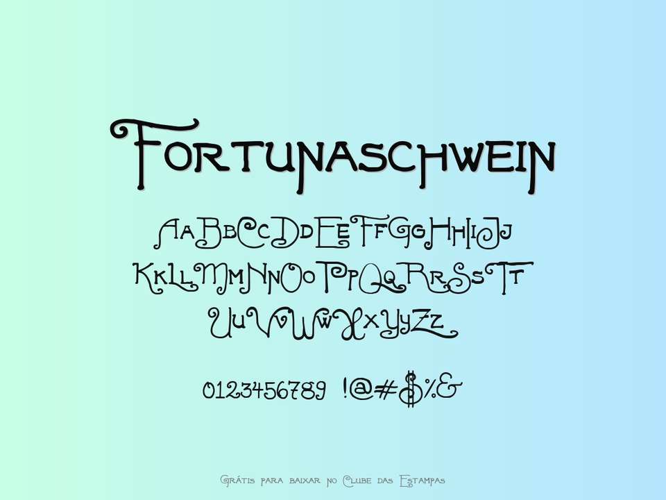 Fonte Fortunaschwein Grátis Para Baixar