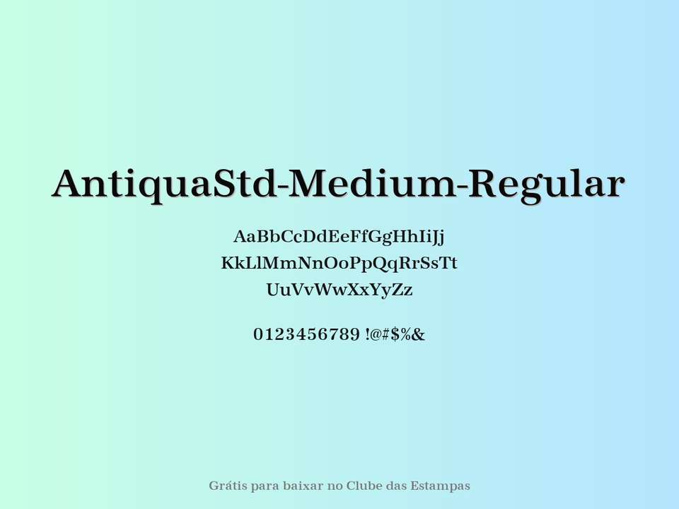 Fonte Antiquastd Medium Regular Grátis Para Baixar