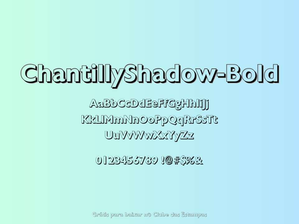 Fonte Chantillyshadow Bold Grátis Para Baixar