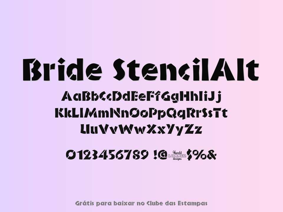 Fonte Bride Stencilalt Grátis Para Baixar
