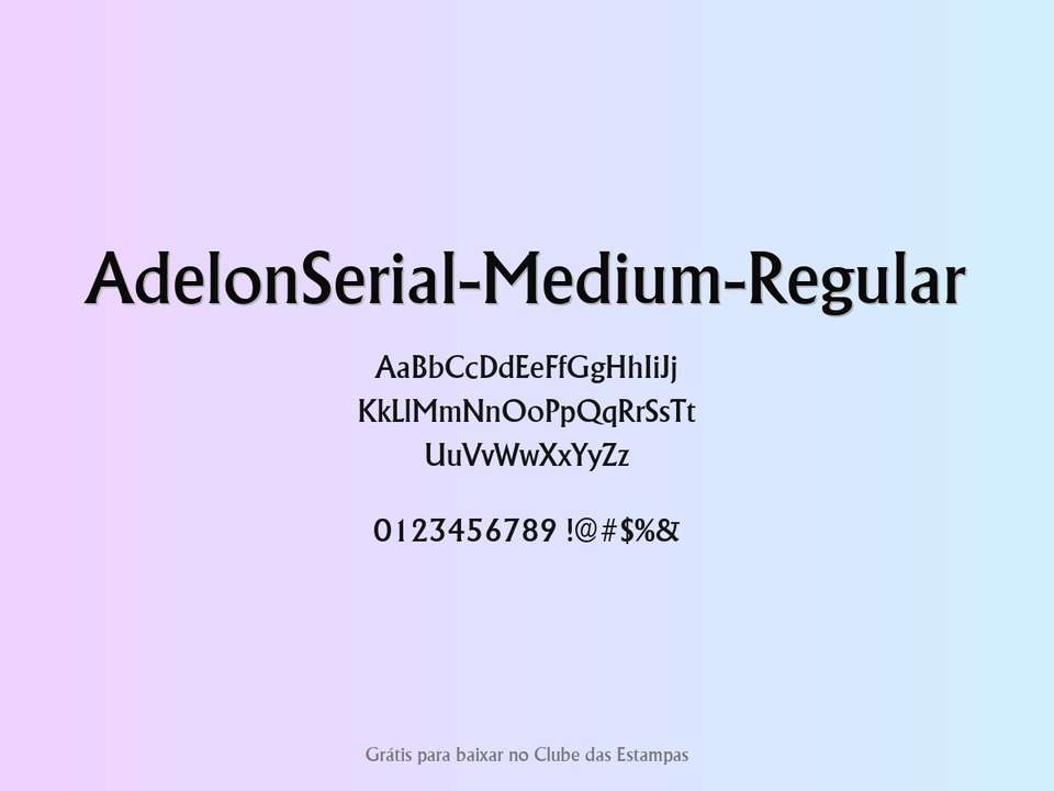 Fonte Adelonserial Medium Regular Grátis Para Baixar