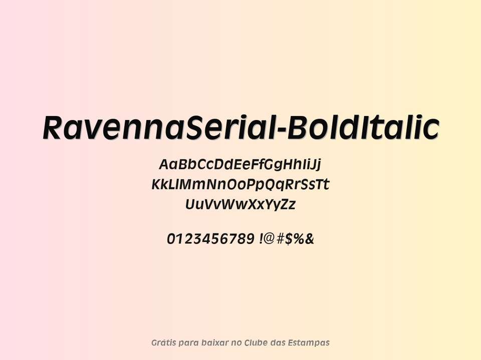 Fonte Ravennaserial Bolditalic Grátis Para Baixar