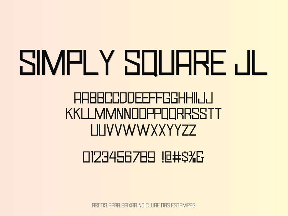 Fonte Simply Square Jl Grátis Para Baixar