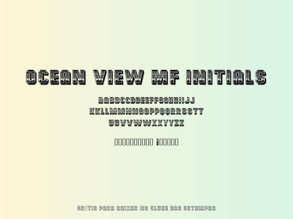 Fonte Ocean View Mf Initials Grátis Para Baixar