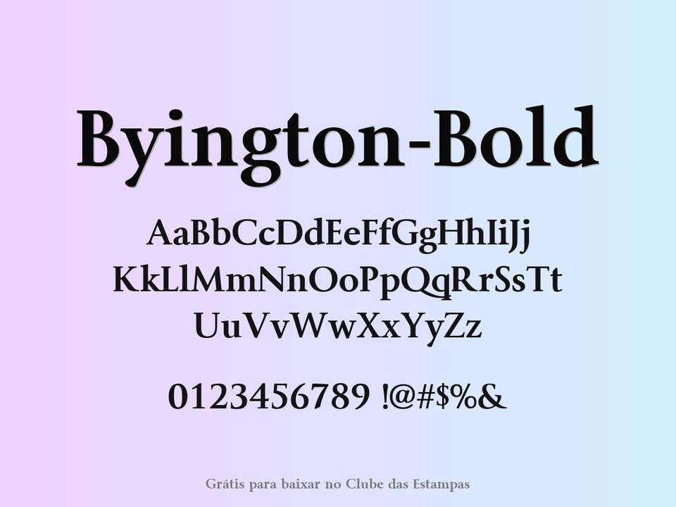 Fonte Byington Bold Grátis Para Baixar