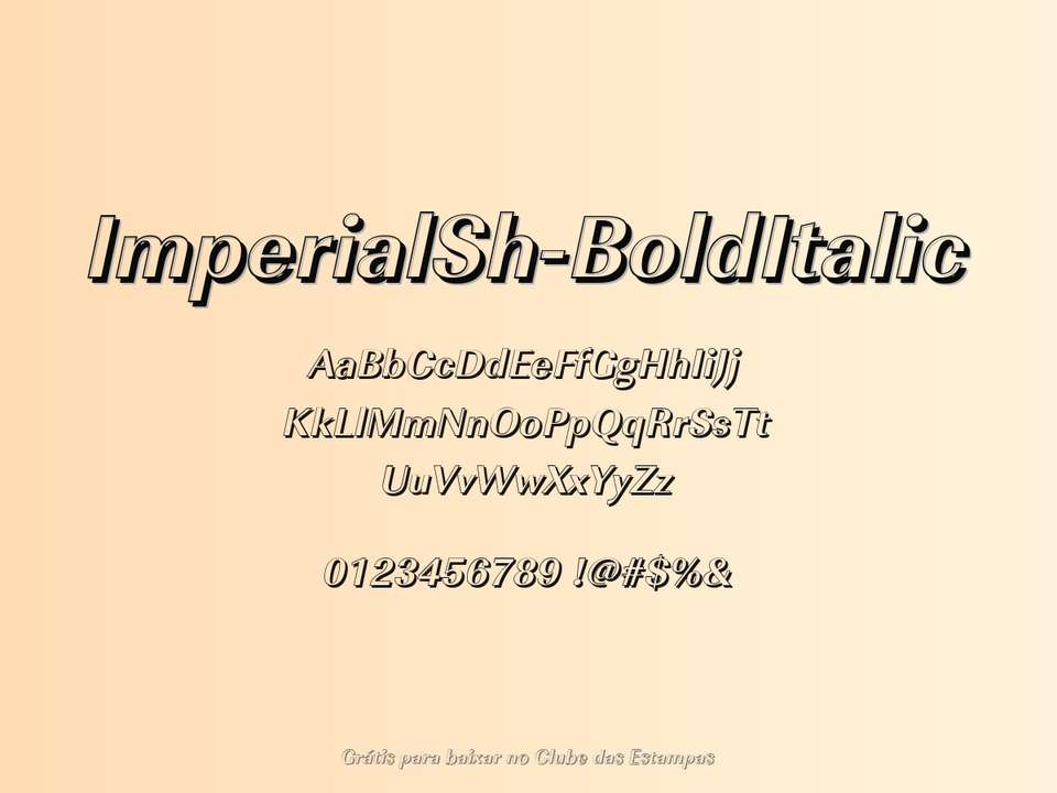 Fonte Imperialsh Bolditalic Grátis Para Baixar