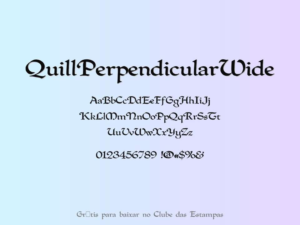 Fonte Quillperpendicularwide Grátis Para Baixar