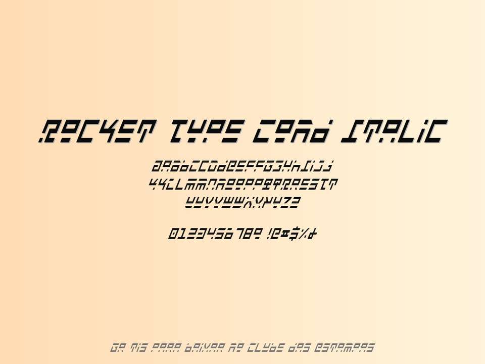 Fonte Rocket Type Cond Italic Grátis Para Baixar