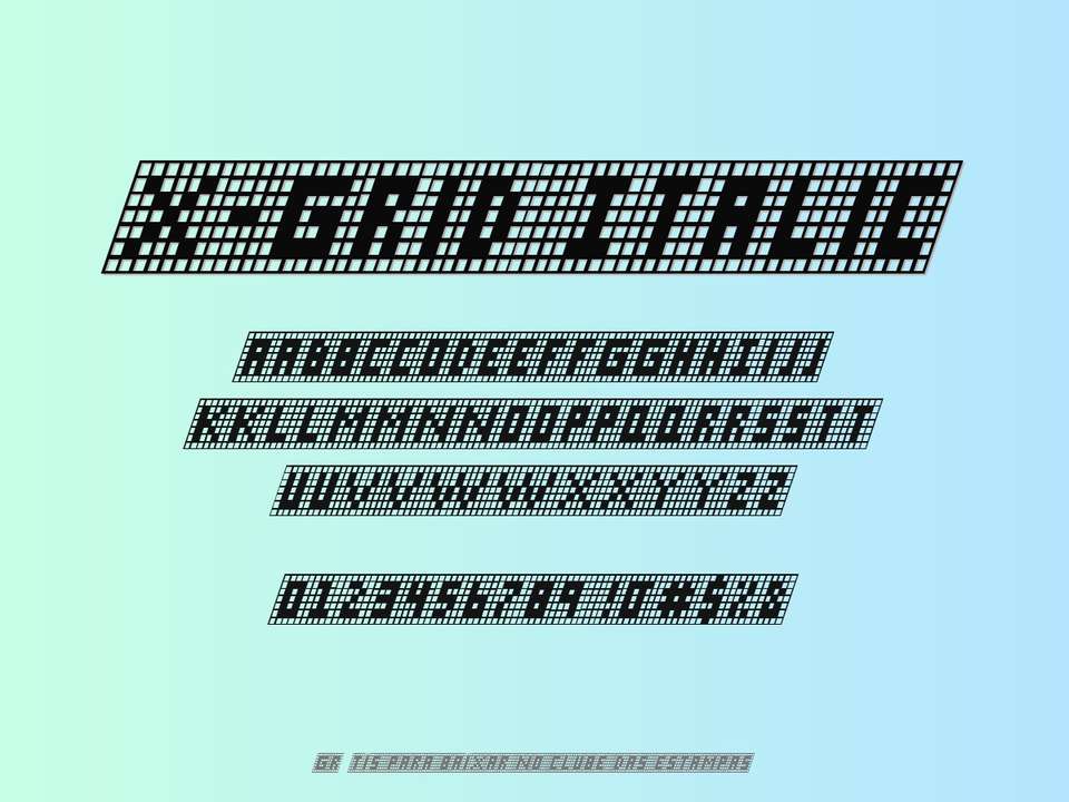 Fonte X Grid Italic Grátis Para Baixar