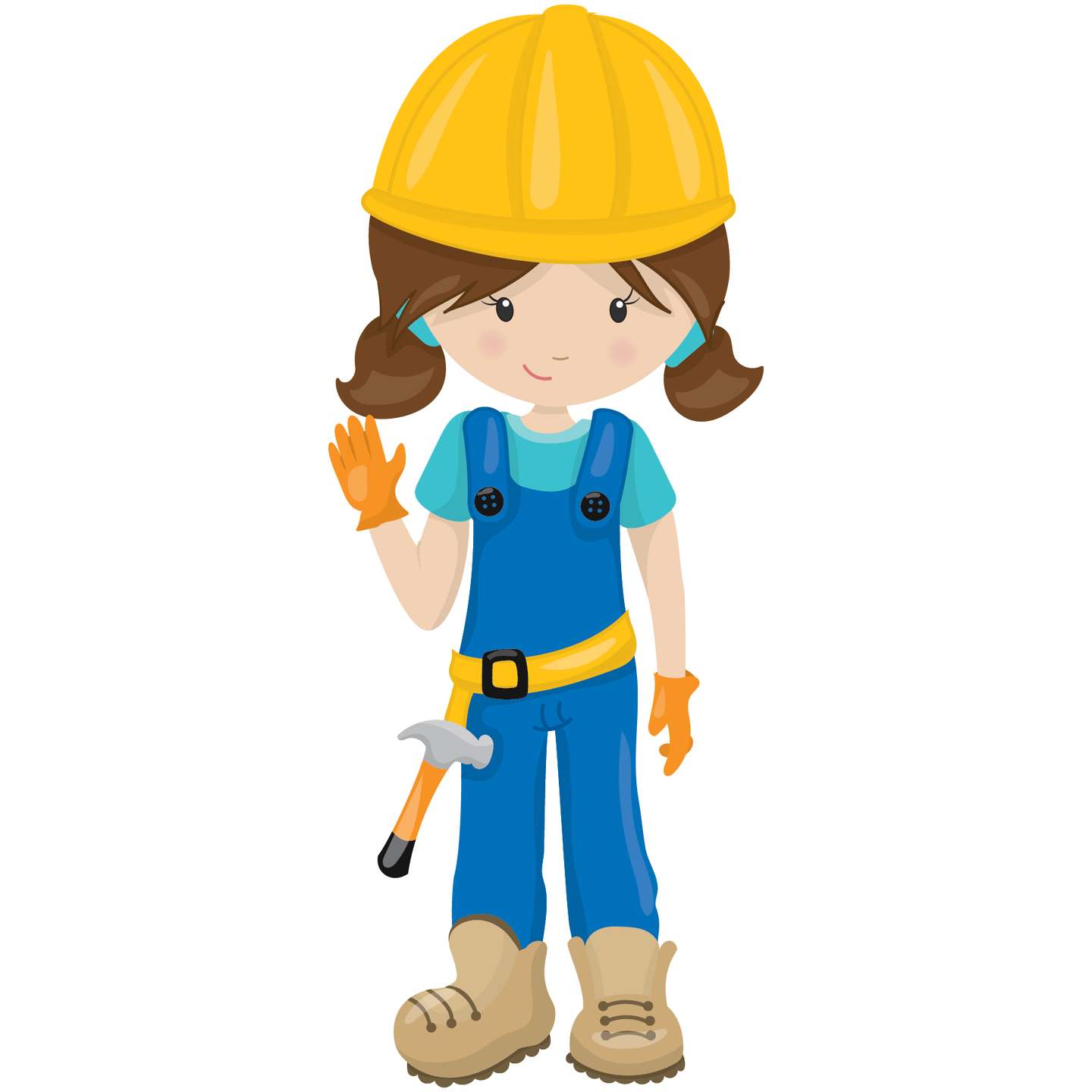 Menina Construtora Em Segurança Construção Png Grátis Para Baixar
