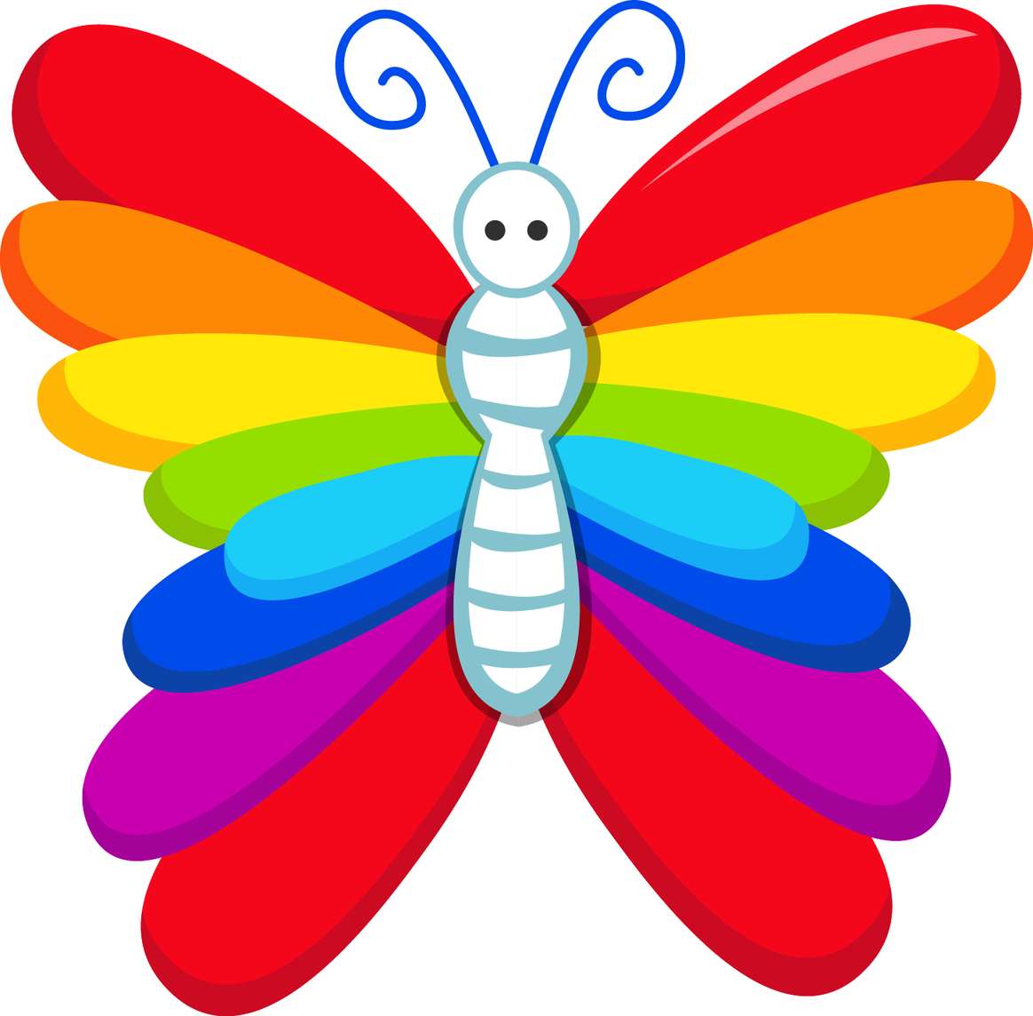 Borboleta Arco Íris Colorida Natureza Png Grátis Para Baixar