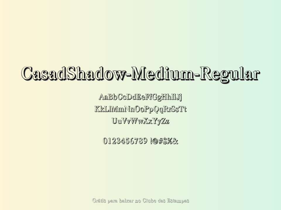 Fonte Casadshadow Medium Regular Grátis Para Baixar