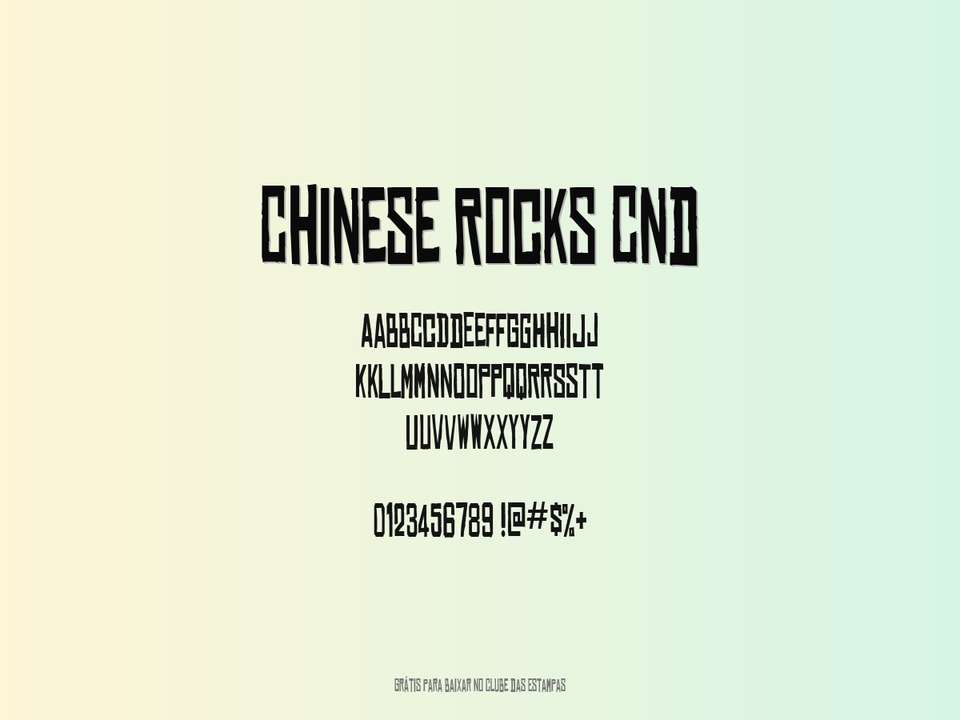 Fonte Chinese Rocks Cnd Grátis Para Baixar