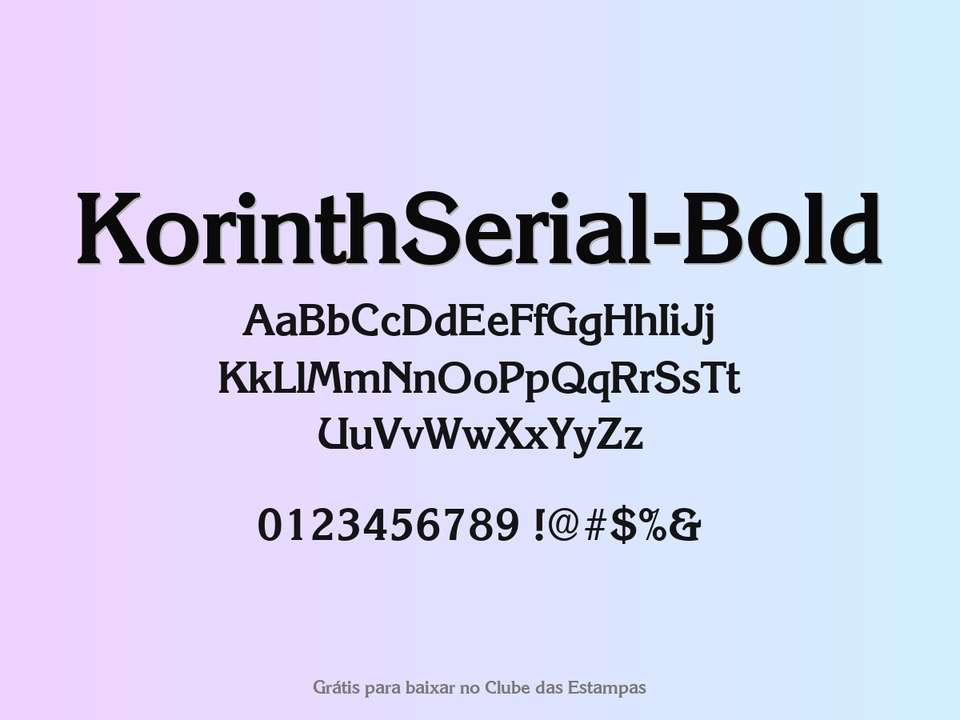 Fonte Korinthserial Bold Grátis Para Baixar