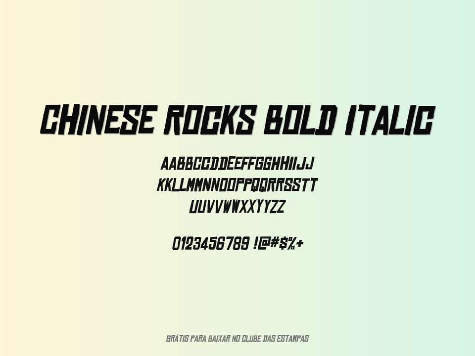 Fonte Chinese Rocks Bold Italic Grátis Para Baixar