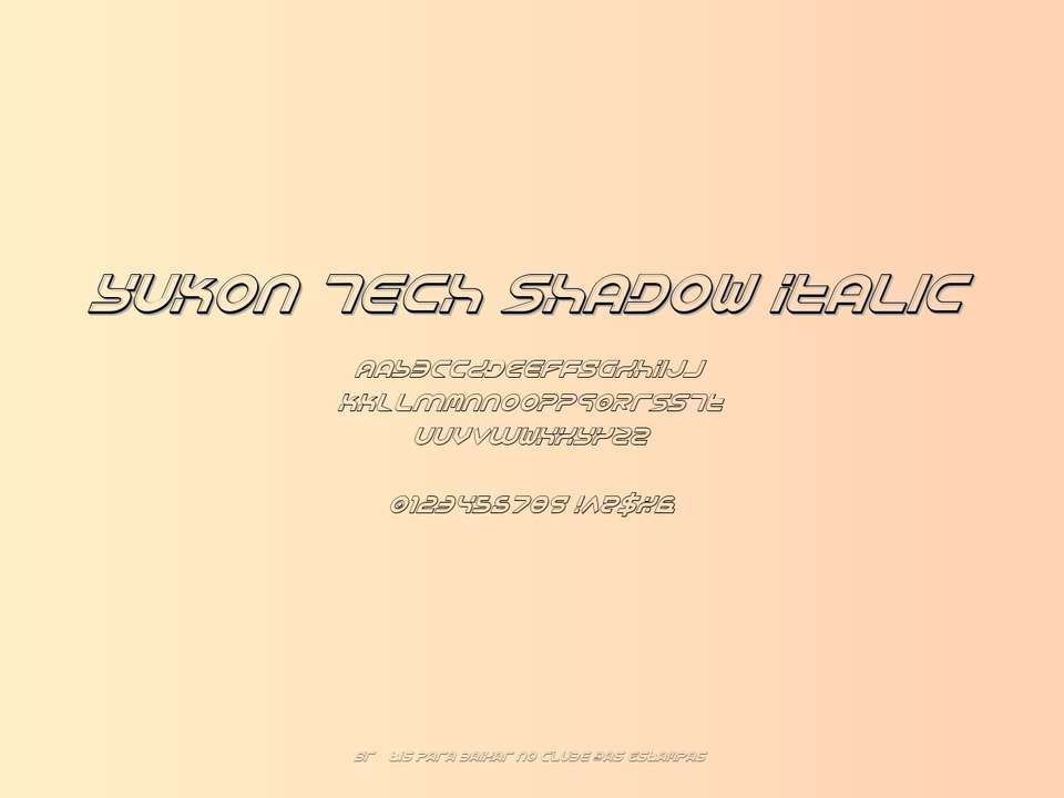 Fonte Yukon Tech Shadow Italic Grátis Para Baixar