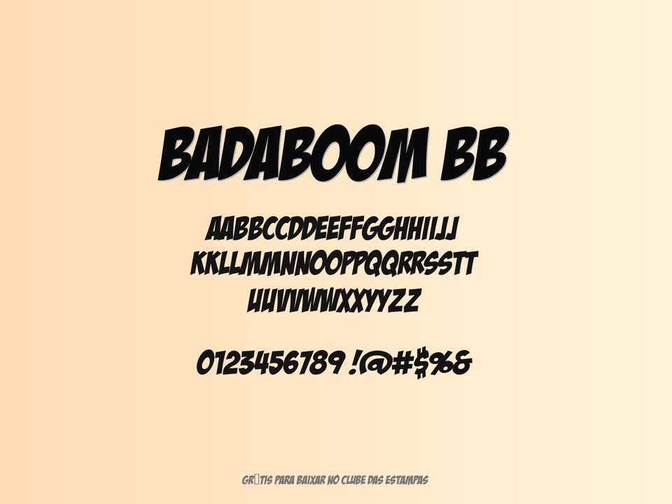 Fonte Badaboom Bb Grátis Para Baixar