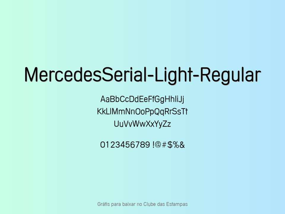 Fonte Mercedesserial Light Regular Grátis Para Baixar