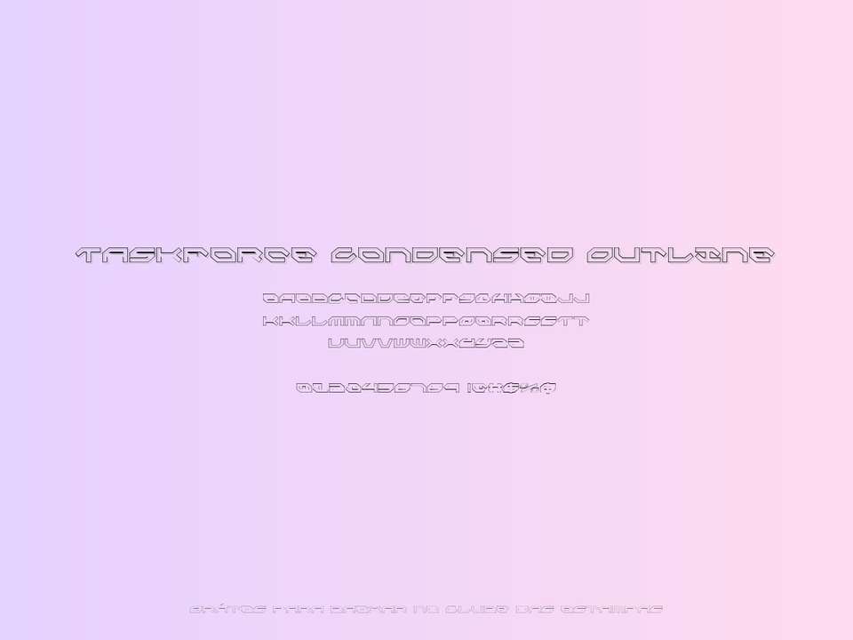 Fonte Taskforce Condensed Outline Grátis Para Baixar
