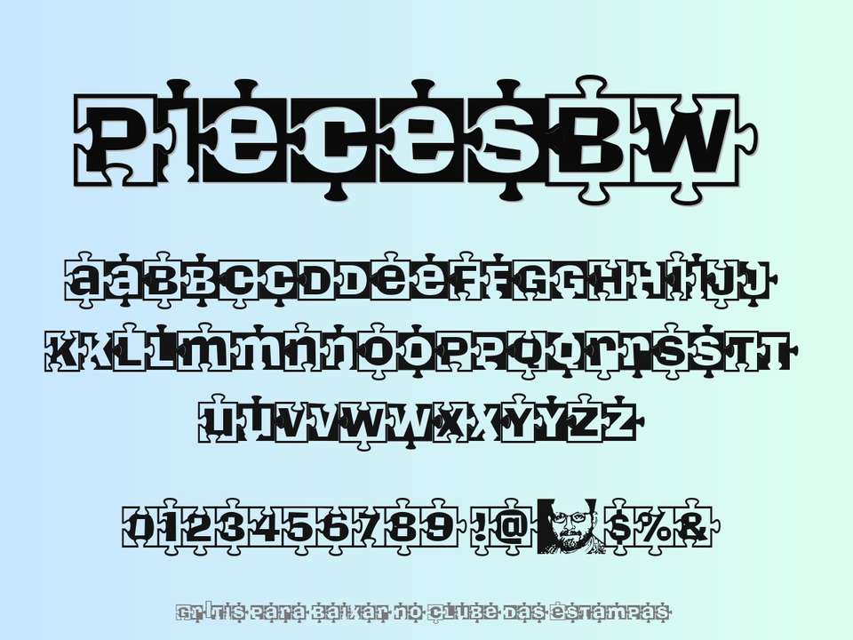 Fonte Piecesbw Grátis Para Baixar