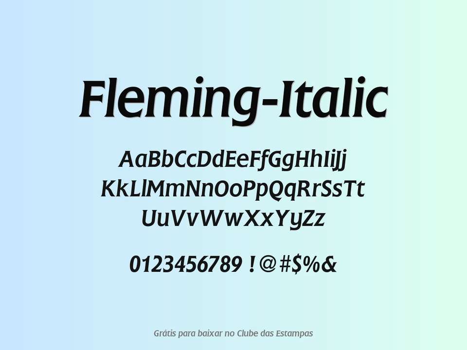 Fonte Fleming Italic Grátis Para Baixar