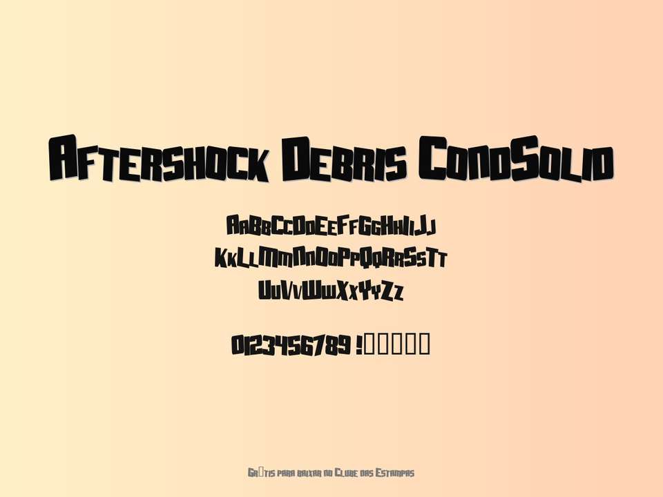 Fonte Aftershock Debris Condsolid Grátis Para Baixar