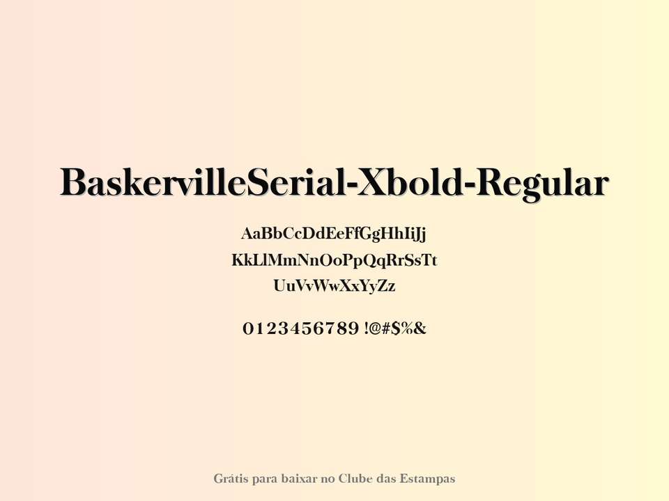 Fonte Baskervilleserial Xbold Regular Grátis Para Baixar